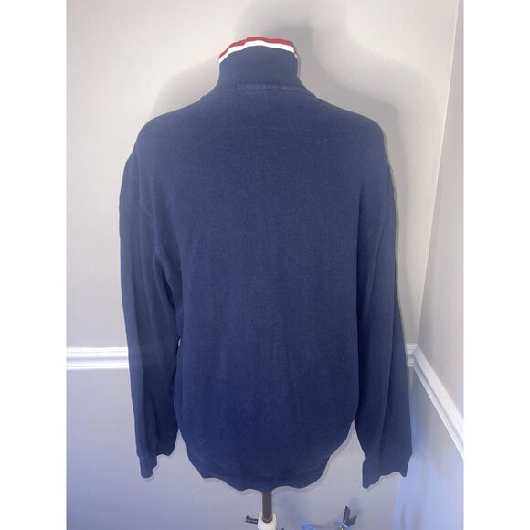 Polo Ralph Lauren 1/4 Pullover Shirt‎ Navy Red White Pockets Mens M - Picture 4 of 4